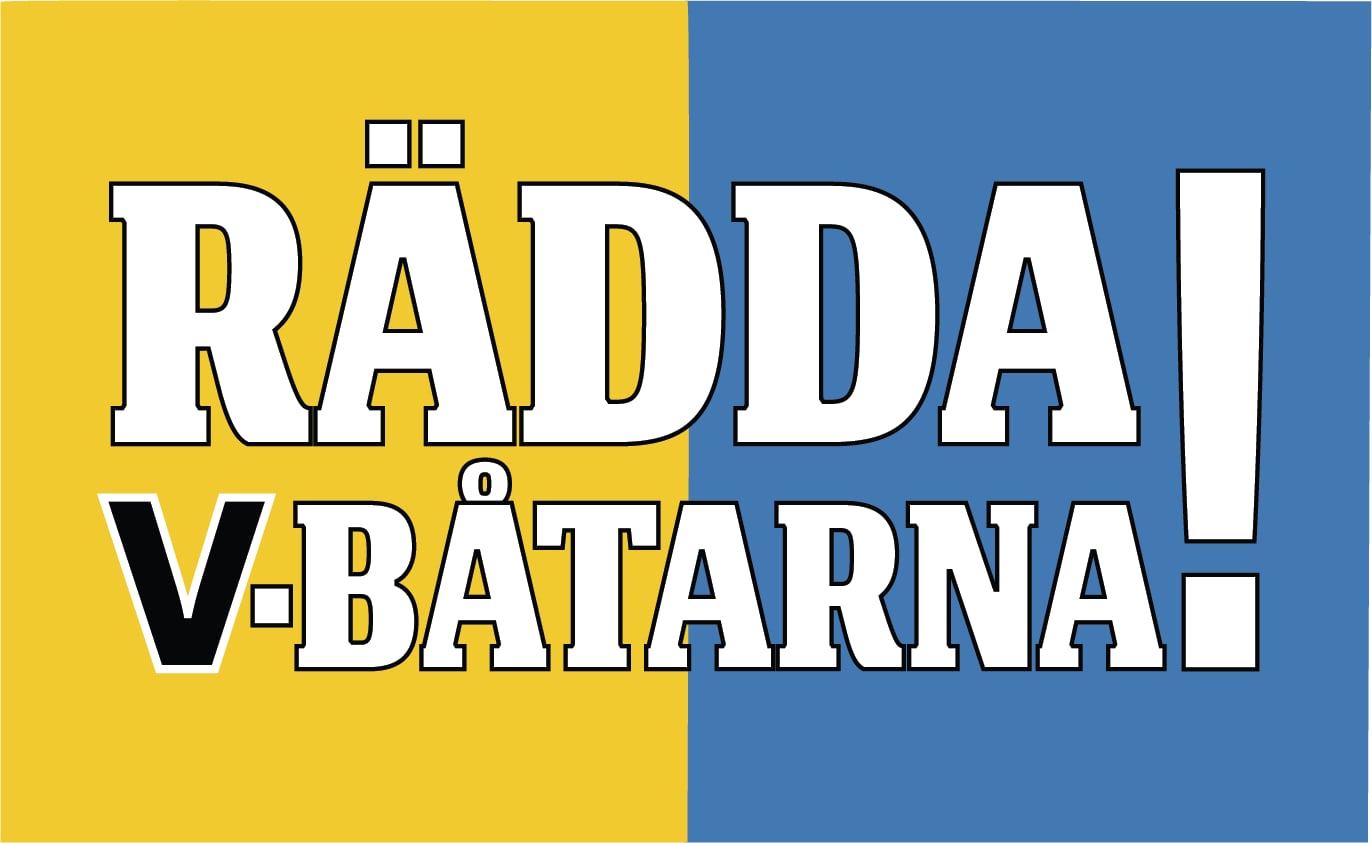 Logotyp: Rädda V-båtarna