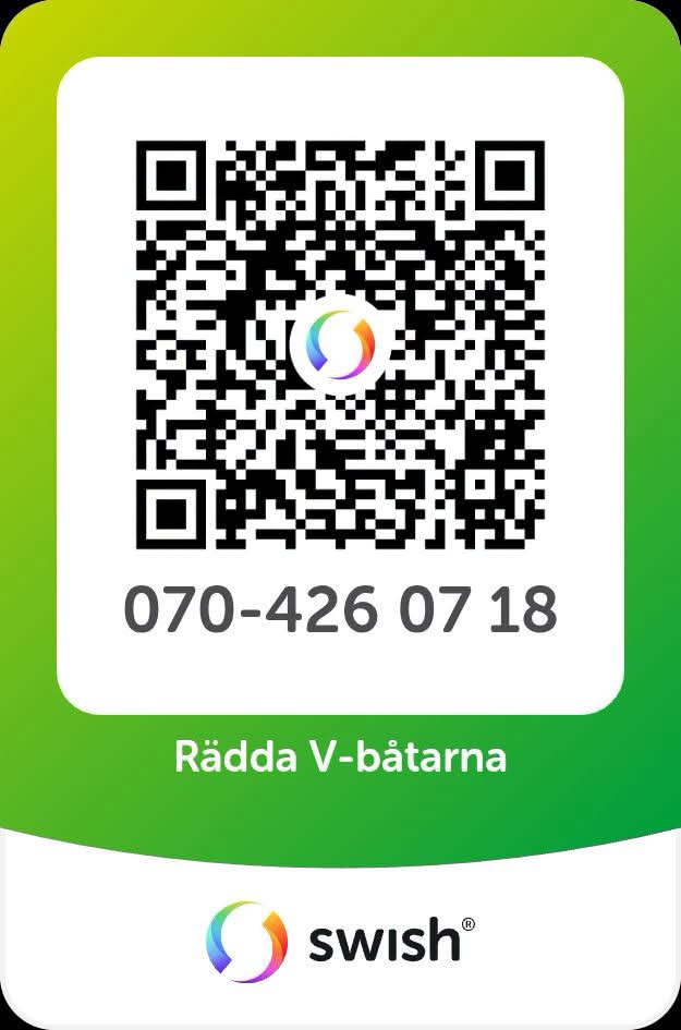 Swish QR-kod för Rädda V-båtarna